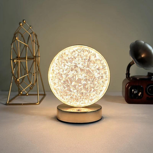 Crystal Round Shape LED Table Lamp. - SIGMA STORE