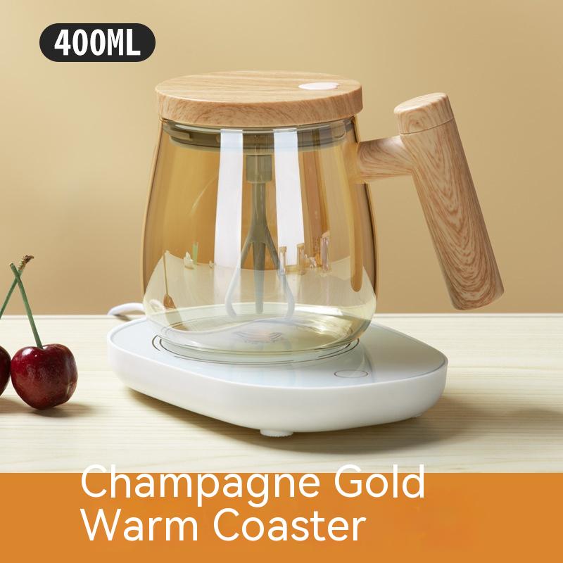 Sigmastore Self Stirring Mug, Electric Mixing Cup With High Borosilicate Glass, Rotating Coffee Mug for Home, Office, Travel - Suitable for Coffee, Milk, Protein Powder, 400 ML