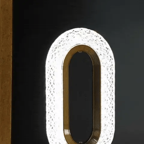 Crystal Oval Lamp with Ambient Lighting and 3 Different Colors - SIGMA STORE