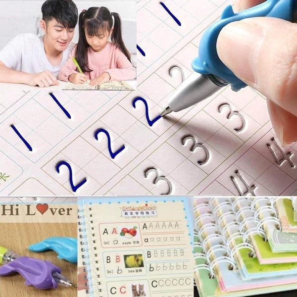 Magic Practice Book (4 Book + 10 Refill+1 Pen+1 Grip) - SIGMA STORE