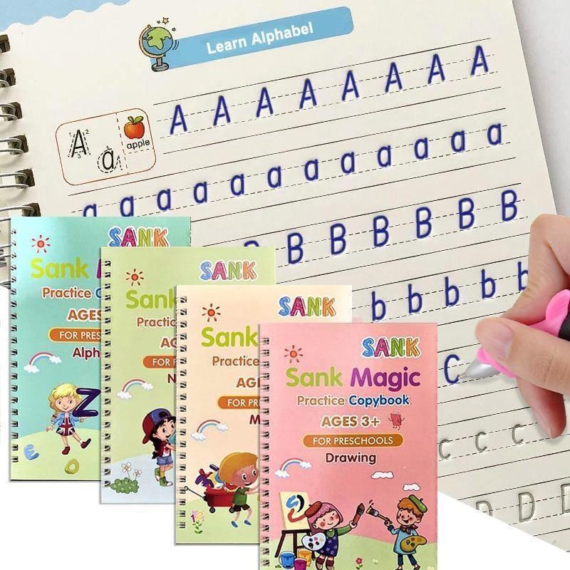 Magic Practice Book (4 Book + 10 Refill+1 Pen+1 Grip) - SIGMA STORE